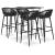 Set mobilier de bar, 5 piese, negru GartenMobel Dekor