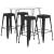 Set mobilier de bar, 5 piese, alb și negru GartenMobel Dekor
