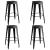 Set mobilier de bar, 5 piese, alb și negru GartenMobel Dekor