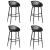 Set mobilier de bar, 5 piese, alb și negru GartenMobel Dekor