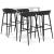 Set mobilier de bar, 5 piese, alb și negru GartenMobel Dekor