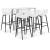Set mobilier de bar, 7 piese, alb GartenMobel Dekor