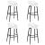 Set mobilier de bar, 5 piese, alb GartenMobel Dekor