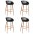 Set mobilier de bar, 5 piese, alb și negru GartenMobel Dekor