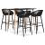 Set mobilier de bar, 5 piese, negru GartenMobel Dekor