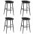 Set mobilier de bar, 5 piese, negru GartenMobel Dekor