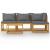Set mobilier de grădină cu perne, 5 piese, lemn masiv acacia GartenMobel Dekor