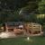 Set mobilier de grădină cu perne, 5 piese, lemn masiv acacia GartenMobel Dekor