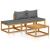 Set mobilier de grădină cu perne, 4 piese, lemn masiv de acacia GartenMobel Dekor
