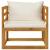 Set mobilier grădină cu perne, crem, 6 piese, lemn masiv acacia GartenMobel Dekor
