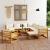 Set mobilier grădină cu perne 12 piese crem, lemn masiv acacia GartenMobel Dekor