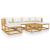 Set mobilier de grădină cu perne crem, 7 piese, lemn de acacia GartenMobel Dekor