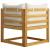 Set mobilier de grădină cu perne crem, 7 piese, lemn de acacia GartenMobel Dekor