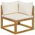 Set mobilier grădină cu perne, 7 piese, crem, lemn masiv acacia GartenMobel Dekor