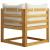Set mobilier grădină cu perne, 7 piese, crem, lemn masiv acacia GartenMobel Dekor