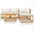 Set mobilier grădină cu perne, 6 piese, crem, lemn masiv acacia GartenMobel Dekor