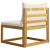 Set mobilier grădină cu perne, 4 piese, crem, lemn masiv acacia GartenMobel Dekor