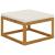 Set mobilier grădină cu perne, 4 piese, crem, lemn masiv acacia GartenMobel Dekor