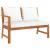 Set mobilier de grădină cu perne crem, 4 piese, lemn de acacia GartenMobel Dekor