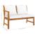 Set mobilier de grădină cu perne crem, 4 piese, lemn de acacia GartenMobel Dekor