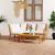 Set mobilier de grădină cu perne crem 4 piese lemn masiv acacia GartenMobel Dekor