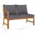 Set mobilier de grădină cu perne, 4 piese, lemn masiv de acacia GartenMobel Dekor