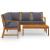Set mobilier de grădină cu perne, 4 piese, lemn masiv de acacia GartenMobel Dekor