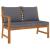 Set mobilier de grădină cu perne, 4 piese, lemn masiv de acacia GartenMobel Dekor