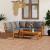 Set mobilier de grădină cu perne, 4 piese, lemn masiv de acacia GartenMobel Dekor