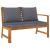 Set mobilier de grădină cu perne, 4 piese, lemn masiv de acacia GartenMobel Dekor