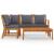 Set mobilier de grădină cu perne, 4 piese, lemn masiv de acacia GartenMobel Dekor