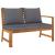 Set mobilier de grădină cu perne, 4 piese, lemn masiv de acacia GartenMobel Dekor