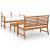 Set mobilier de grădină, cu perne, 3 piese, lemn masiv acacia GartenMobel Dekor