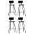 Set mobilier de bar, 5 piese, negru GartenMobel Dekor
