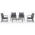 Set mobilier grădină cu pernă, 5 piese, gri, lemn masiv acacia GartenMobel Dekor