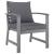 Set mobilier grădină cu pernă, 5 piese, gri, lemn masiv acacia GartenMobel Dekor