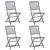 Set mobilier de grădină, 5 piese, gri, lemn masiv de acacia GartenMobel Dekor