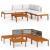 Set mobilier grădină cu perne, 6 piese, crem lemn masiv acacia GartenMobel Dekor