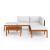 Set mobilier grădină cu perne, 6 piese, crem lemn masiv acacia GartenMobel Dekor