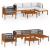 Set mobilier grădină cu perne, crem, 6 piese, lemn masiv acacia GartenMobel Dekor