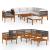 Set mobilier grădină cu perne, crem, 8 piese, lemn masiv acacia GartenMobel Dekor