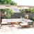 Set mobilier grădină cu perne crem, 11 piese, lemn masiv acacia GartenMobel Dekor