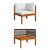 Set mobilier grădină cu perne 12 piese crem lemn masiv acacia GartenMobel Dekor
