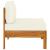 Set mobilier grădină perne alb crem, 5 piese, lemn masiv acacia GartenMobel Dekor