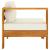 Set mobilier grădină perne alb/crem, 6 piese, lemn masiv acacia GartenMobel Dekor