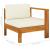 Set mobilier grădină perne alb/crem, 6 piese, lemn masiv acacia GartenMobel Dekor
