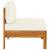 Set mobilier grădină perne alb/crem, 6 piese, lemn masiv acacia GartenMobel Dekor