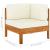 Set mobilier grădină perne alb/crem, 6 piese, lemn masiv acacia GartenMobel Dekor
