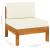 Set mobilier grădină perne alb/crem, 6 piese, lemn masiv acacia GartenMobel Dekor