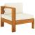 Set mobilier grădină perne alb/crem, 6 piese, lemn masiv acacia GartenMobel Dekor